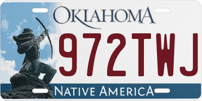 OK license plate 972TWJ