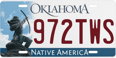 OK license plate 972TWS