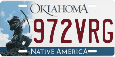 OK license plate 972VRG