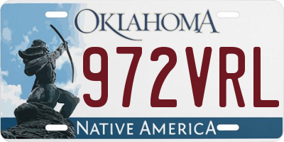 OK license plate 972VRL
