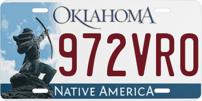 OK license plate 972VRO