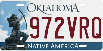 OK license plate 972VRQ