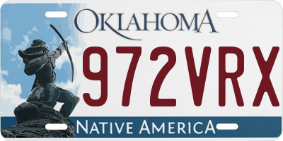 OK license plate 972VRX