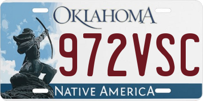 OK license plate 972VSC