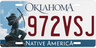 OK license plate 972VSJ