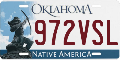 OK license plate 972VSL