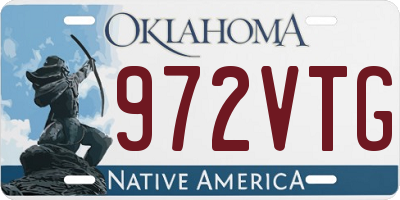 OK license plate 972VTG