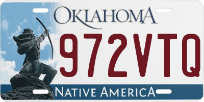 OK license plate 972VTQ