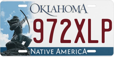 OK license plate 972XLP