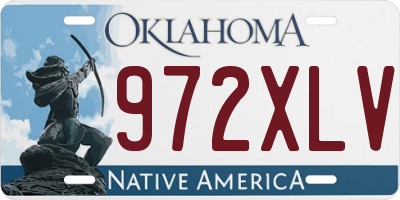 OK license plate 972XLV