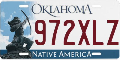 OK license plate 972XLZ