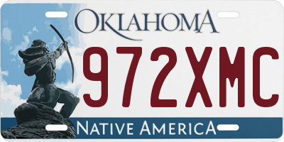 OK license plate 972XMC