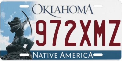 OK license plate 972XMZ