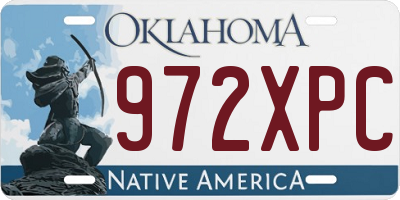 OK license plate 972XPC
