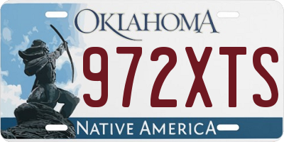 OK license plate 972XTS