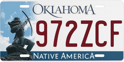 OK license plate 972ZCF