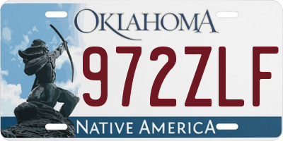 OK license plate 972ZLF