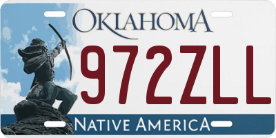 OK license plate 972ZLL