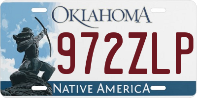 OK license plate 972ZLP