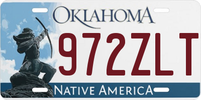 OK license plate 972ZLT