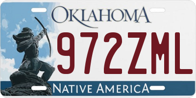 OK license plate 972ZML