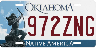 OK license plate 972ZNG