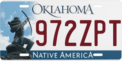 OK license plate 972ZPT
