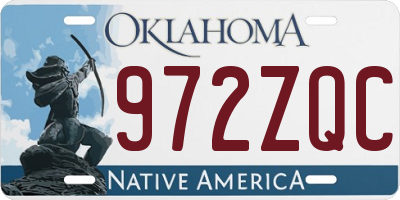 OK license plate 972ZQC