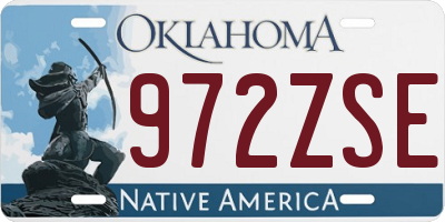 OK license plate 972ZSE