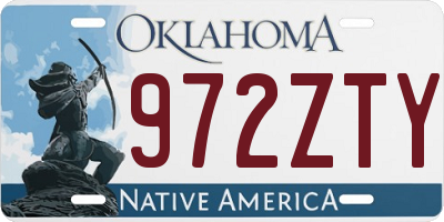 OK license plate 972ZTY