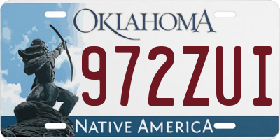 OK license plate 972ZUI