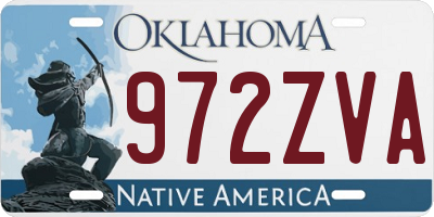 OK license plate 972ZVA