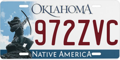 OK license plate 972ZVC