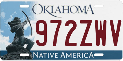 OK license plate 972ZWV