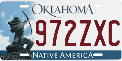 OK license plate 972ZXC