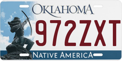 OK license plate 972ZXT