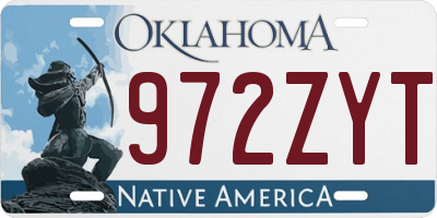 OK license plate 972ZYT