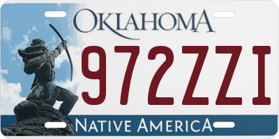 OK license plate 972ZZI