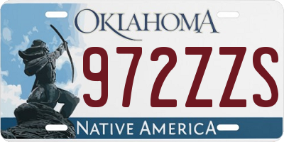 OK license plate 972ZZS