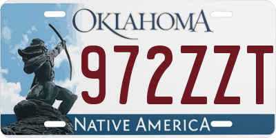 OK license plate 972ZZT
