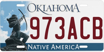 OK license plate 973ACB