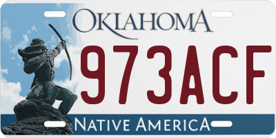 OK license plate 973ACF