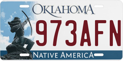 OK license plate 973AFN
