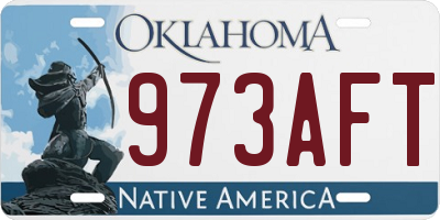 OK license plate 973AFT