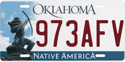 OK license plate 973AFV