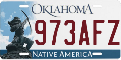 OK license plate 973AFZ