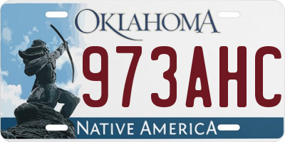 OK license plate 973AHC