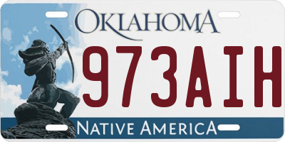 OK license plate 973AIH