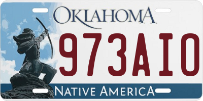 OK license plate 973AIO