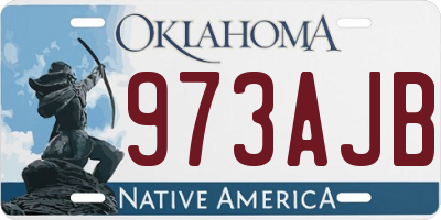 OK license plate 973AJB